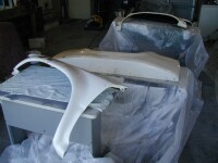 Getting last 3 fenders ready for painting. Click for a larger image (58kb)
