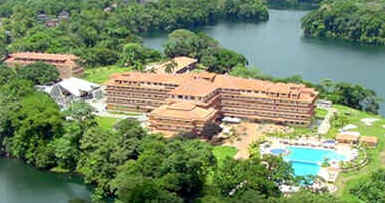 Hotel Mela Panama Canal at Espinar (former Fort Gulick) on Atlantic side -- Complete remodeling and expansion of the former U.S. Army School of the Americas headquarters building 400, Mundinger Hall into a five-star hotel and maintaining the same exterior architecture [Source:  Inteoceanic Region Authority (ARI) website, www.ari.gob.pa]