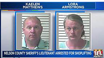 lieutgal.jpg Kaelen Matthews, Lora Armstrong, Nelson Sheriff's Lieutenant Arrested For Shoplifting LEX18 News
