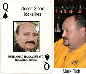 Desert Storm lookalikes: Muhammad Hamza Zubaydi, Retired RCC Member; Mark Rich