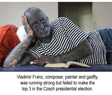 Vladimir Franz, tattooed Czech presidential candidate
