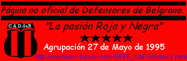 Pgina no oficial de Defensores de Belgrano.
