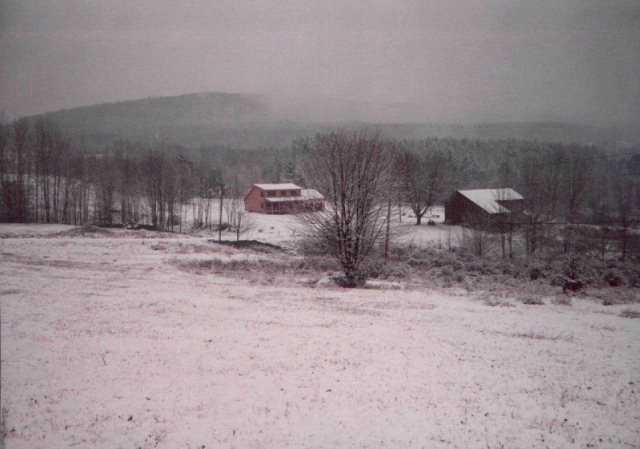 photo of snow scene at the farm