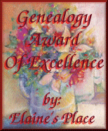 Elaine's
Genealogy Award of Excellence