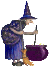 witch stirring cauldron