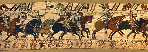 Bayeux Tapestry, panel 45: William claims that he is still alive