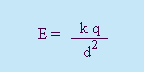 formula for electric field due to a point charge