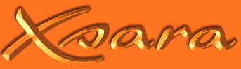 Xsara logo - gold on orange
