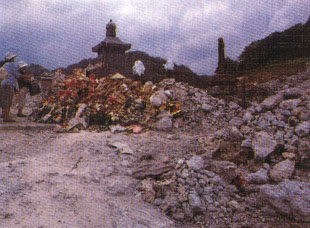 Piles of rocks at Osore.