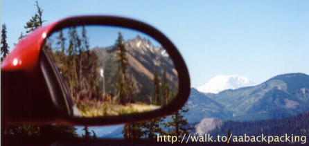 Mt. Rainier & reflection from road NW of Salmon la Sac