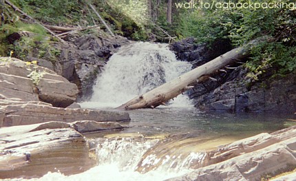 falls on Rose Creek from trail to Otokomi Lake