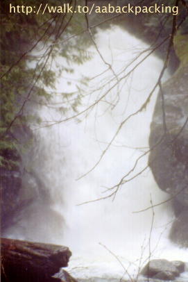 swollen Martin Creek Falls, just above Taylor River Trail