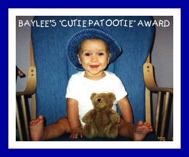 Baylee's Cutie Patootie Award