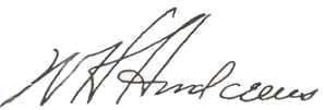 Signature of Col. Walter H. Andrews