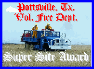 Pottsville Texas Volunteer Fire Department Super Site Award! April 2002