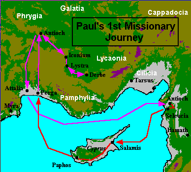 Paul's 1st Missionary Journey