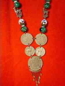 Peruvian coins made into earrings