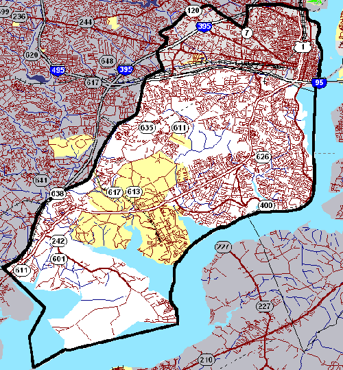 Map of Colonial District, NCAC, BSA