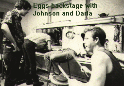 Eggs backstage with JJ and Denise