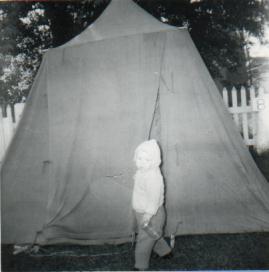 Laurie and the tent