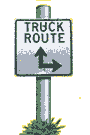 Truckroute sign