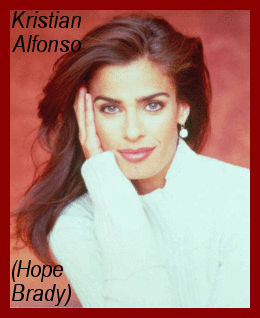 ABOUT KRISTIAN ~ Kristian Alfonso made her debut on &#39;Days of Our Lives&#39; as Hope Williams in 1983. The following year, she was named Outstanding Female ... - hope