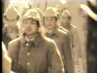 Japanese troops invading China