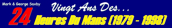 The '20 Ans De 24 Heures Du Mans' Logo