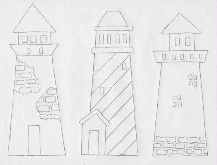 Free Lighthouse Line Drawing Patterns