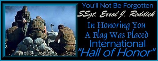 In His Honor, A Flag Was Placed<BR> in the International Hall of Honor