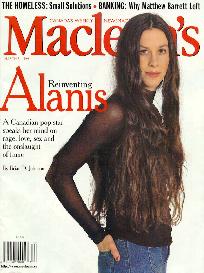 Alanis on the cover of Maclean's magazine