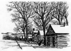 Bannack, N. Dansie  1994, pen & ink, private collection