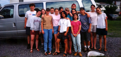 Our team of youth on a service project in southwestern Virginia, 1998
