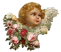a bust of an angel child