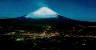 El monte Fuji de noche
