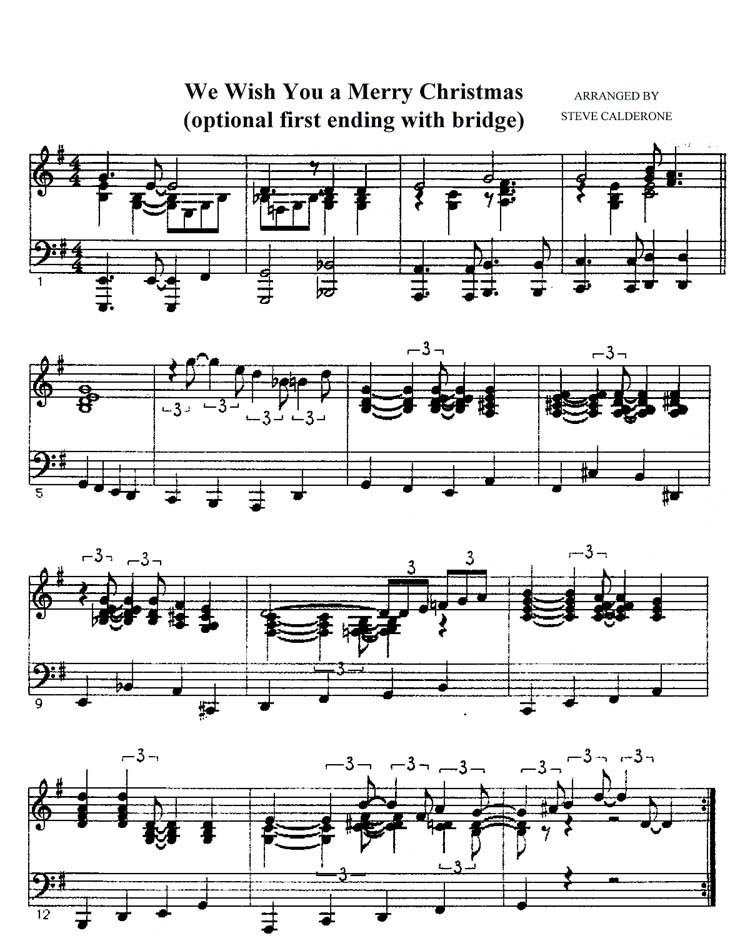 jazz christmas music piano pdf