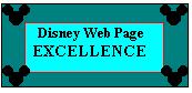 Disney Web Page Excellence Award