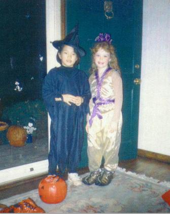Me and Lizzy a looong time ago on Halloween