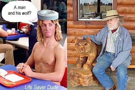 lifewolf.jpg Life Saver Dude: A man and his wolf?