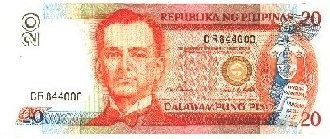 20 Pesos Front