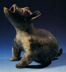 Colima dog-shaped jar