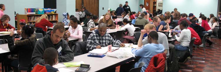 Students and tutors at the Church of the Covenant