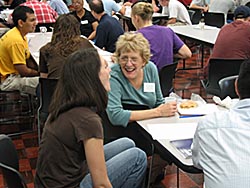 New tutors meet each other for the first time at
volunteer orientation. Some build friendships
that last a lifetime.