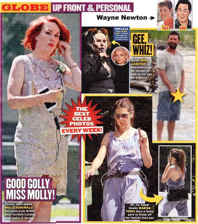 globeupf.jpg Globe Up front and personal: The best celeb photos every week: Good golly, Miss Molly!; Wayne Newton, Then, Now; Gee whiz!