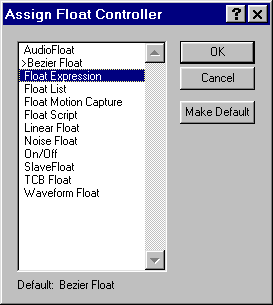 ���������� ���� Assign Float Controller � ��������� 3D Studio Max. (GIF, 5 Kb.)