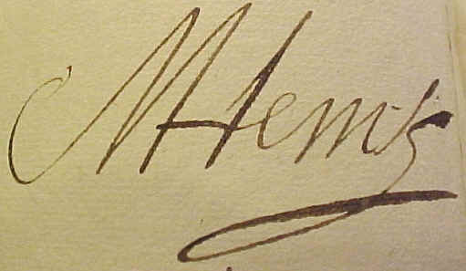Michael Hencks namnteckning