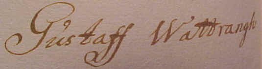 Gustaf Wattrangs namnteckning