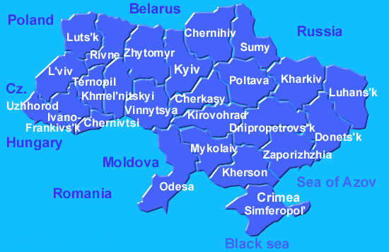 Map of Ukraine