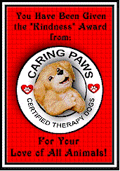 Caring Paws Therapy Dogs Kindness Award