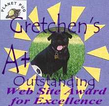 Gretchen's A+ Outstanding Web Site Award